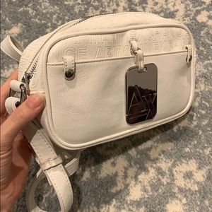 Armani Exchange white crossbody bag